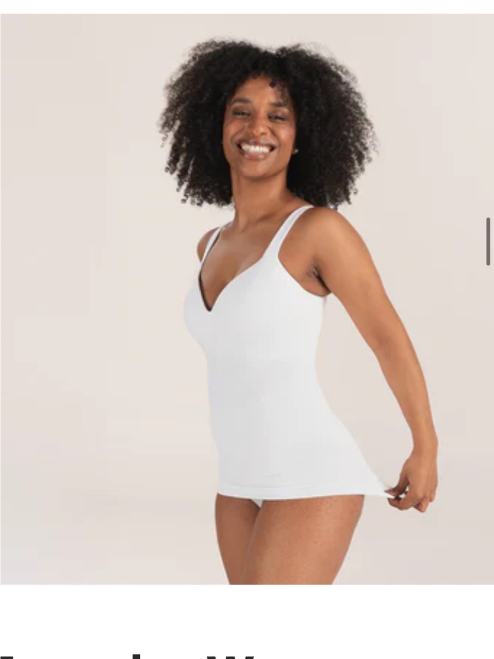 NWT Shapermint Essentials Sweetheart Built-In Bra Shaper Cami white M - Picture 2 of 3